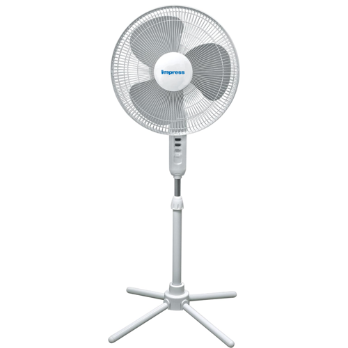 Impress Oscillating Stand Fan 16-inch White -IM-726W