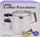 SUNNEX 12 Cups Stainless Steel Coffee Percolator-11700