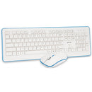 Teclado y ratón inalámbricos Elink, recargables, 2,4 GHz, color blanco - KBR630