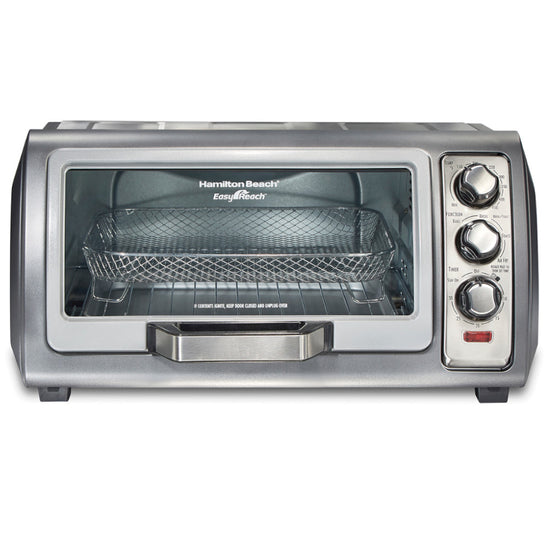 HAMILTON BEACH 31523C Easy Reach Sure-Crisp Air Fryer Toaster Oven - Factory serviced with Home Essentials warranty