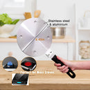 Plaque de diffusion de chaleur en acier inoxydable BOMCAFE pour cuisinière à gaz, plaque d'adaptation à induction 7,9"