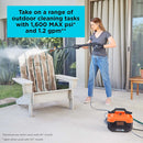 BLACK+DECKER BEPW1600 Electric Cold Water Pressure Washer, 1,600 MAX PSI