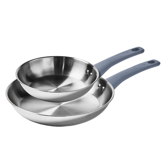 T-FAL G758S274 Essentials 2PC Fry Pan Stainless Steel