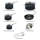 Ensemble de cuisson antiadhésif anodisé dur T-fal Platinum 12 pièces-H126SC74