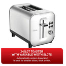 T-FAL TT682D50 Element Stainless Steel 2 Slice Toaster