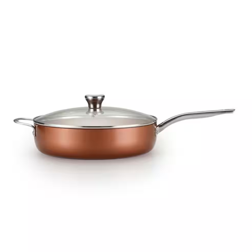 T-FALL COPPER CERMAIC JUMBO COOKER WITH GLASS LID -C4108264