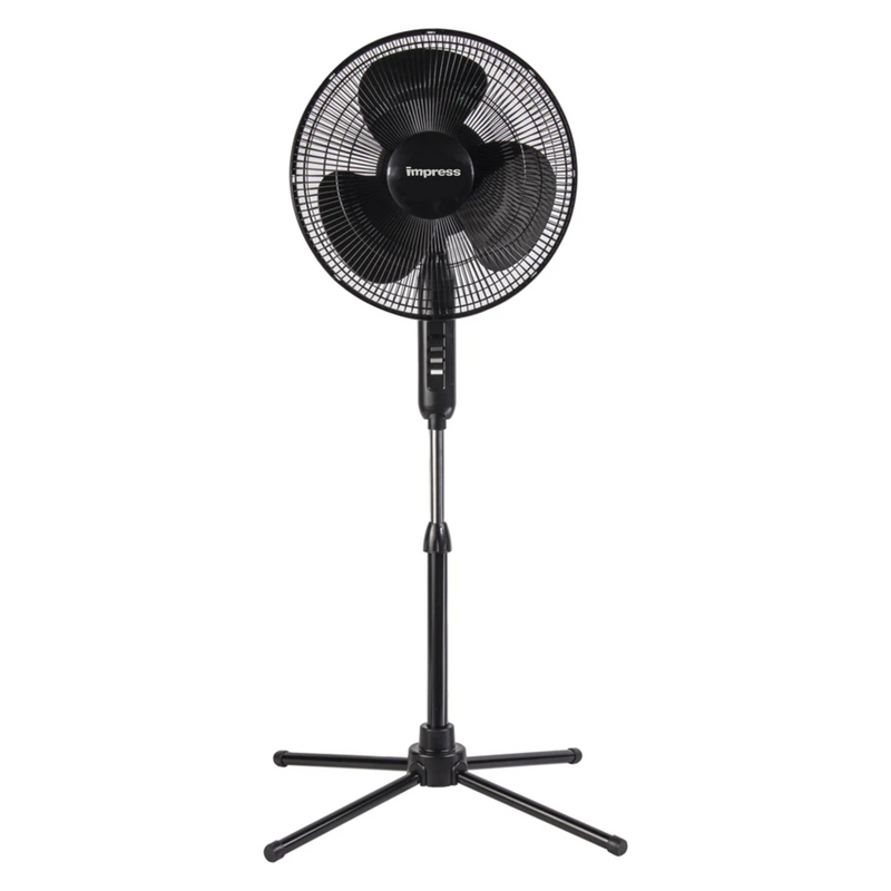 Impress Oscillating Stand Fan 16-inch Black -IM-727B