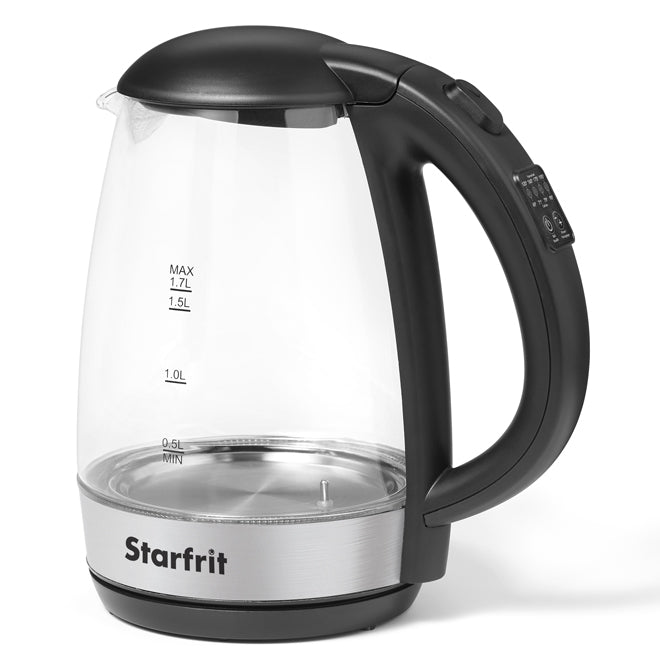 Starfrit 7-Cup Variable Temperature Control Cordless Glass Kettle-240112