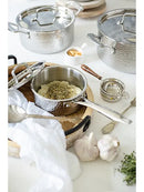 Cuisinart Five Ply 12-Piece Stainless Steel Hand-Hammered Cookware Set- HFP12SSC