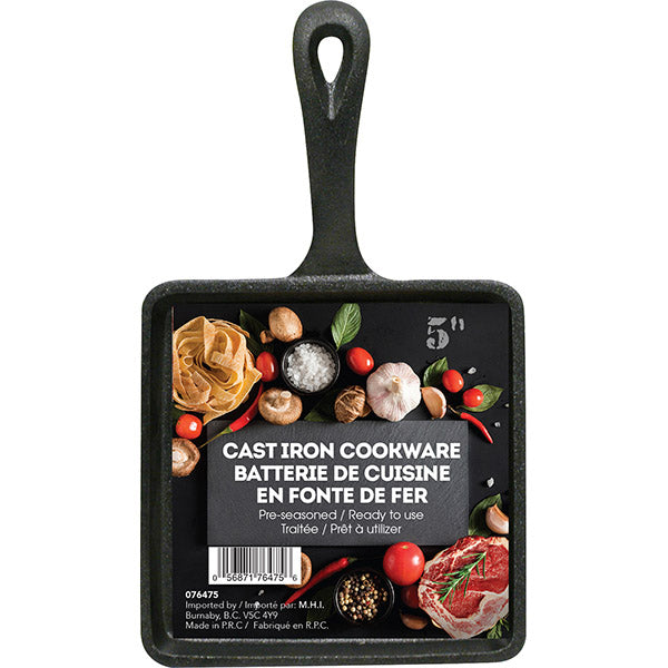 GOURMET TOOLS UTENSILS Cast Iron Mini Fry Pan Square-76475