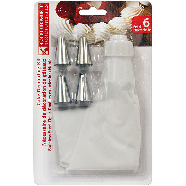 GOURMET Icing Set with Bag/Adapter 4 Nozzles - 78361