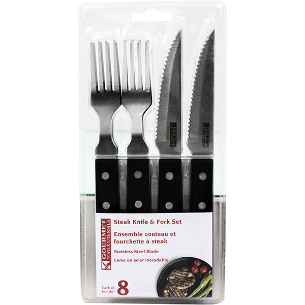 GOURMET TOOLS UTENSILS Steak Knife & Fork Set-79123