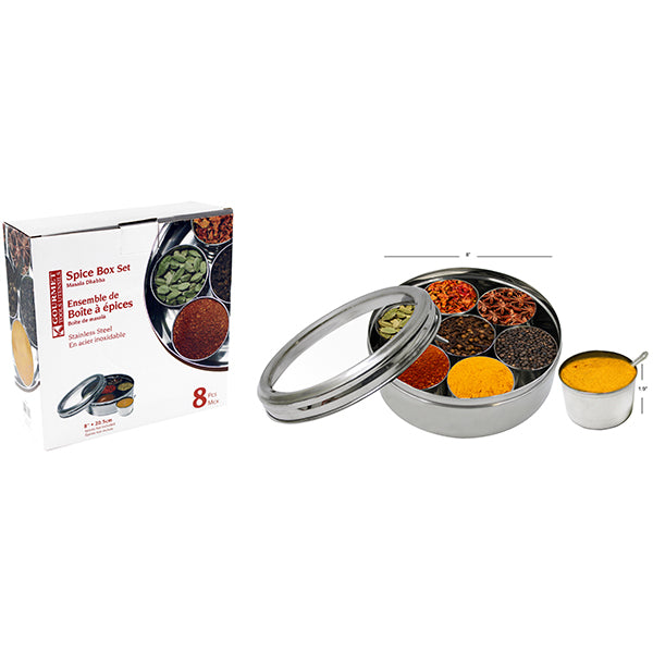 Boîte à épices GOURMET Masala Dhabba en acier inoxydable-79151