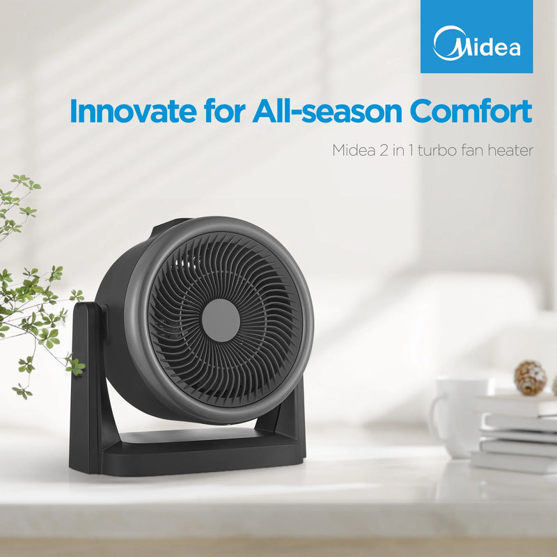 MIDEA Digital Turbo 2-in-1 Space Heater + Fan - Blemished package with full warranty  - MSH23FT3DSB