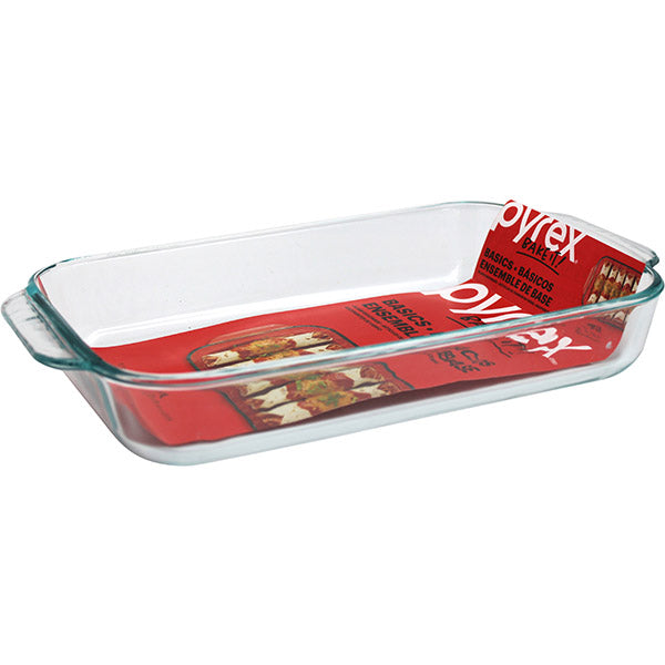 PYREX Baking Glass Dish Oblong Basics 2QT/1.9L