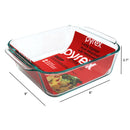 Plat de cuisson carré profond en verre PYREX 2,6 QT/2,5 L