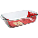 Fuente para horno de vidrio PYREX rectangular y profunda de 3,1 cuartos de galón/3 l