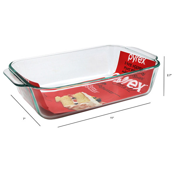 PYREX Baking Glass Dish Oblong Deep 3.1QT/3L