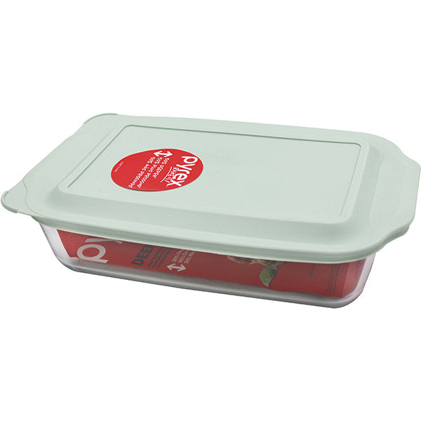 PYREX Baking Glass Dish Oblong Deep With Lid 5QT/4.7L