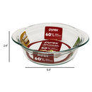 Plat de cuisson rond profond en verre PYREX 2,6 QT/2,46 L