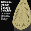 CHI Steam Iron for Clothes with Titanium Infused Ceramic Soleplate - Blemished package with full warranty- 13101CG