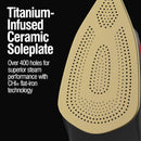 CHI 13103 Steam Iron for Clothes with Titanium Infused Ceramic Soleplate - Blemished package with full warranty