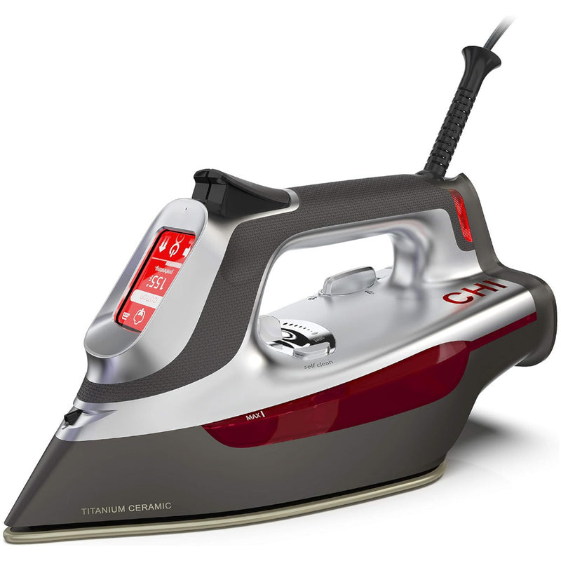 CHI 13103 Steam Iron for Clothes with Titanium Infused Ceramic Soleplate - Blemished package with full warranty
