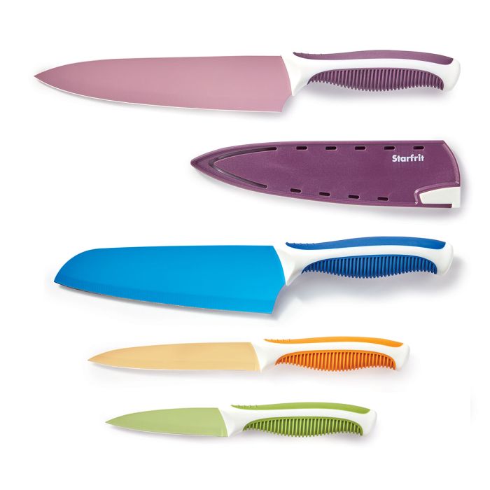 STARFRIT Set of 4 Knives with Integrated Sharpener - 0928750060000