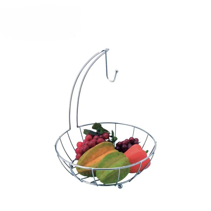 RK Chrome Fruit Bowl with Banana Holder-KA-DR426