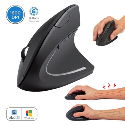 ELINK Ergonomic Vertical Wireless Mouse with 6 Buttons-CM586