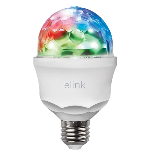 Elink LED Party Light Bulb, 360° Rotating, RGB, 3 Watts-EK1481