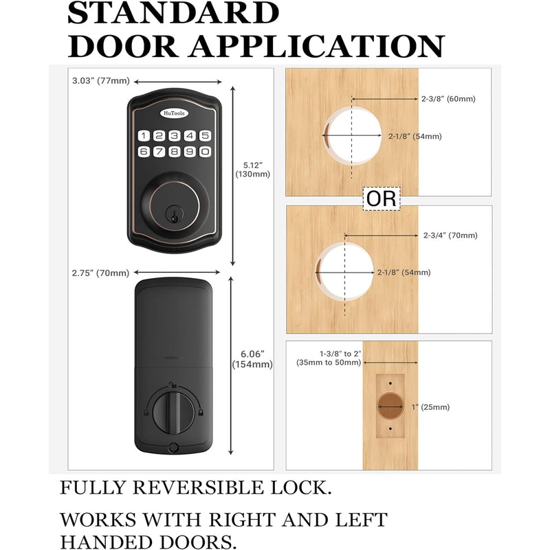 HUTOOLS Keypad Digital DeadBolt -DKS01