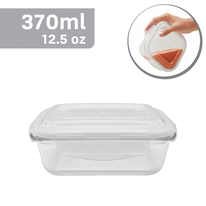 ERAWARE Glass Containers, Airtight and Leak-proof, Oven Safe, 12.5OZ ,370ML-ERA8904