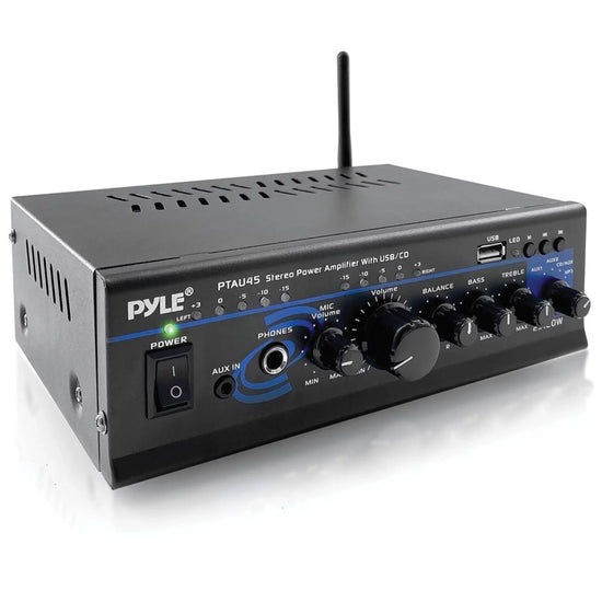 PYLE Bluetooth Home Audio 2 x 120 Watt 2 Channel Power Amplifier Receiver-PTAU45