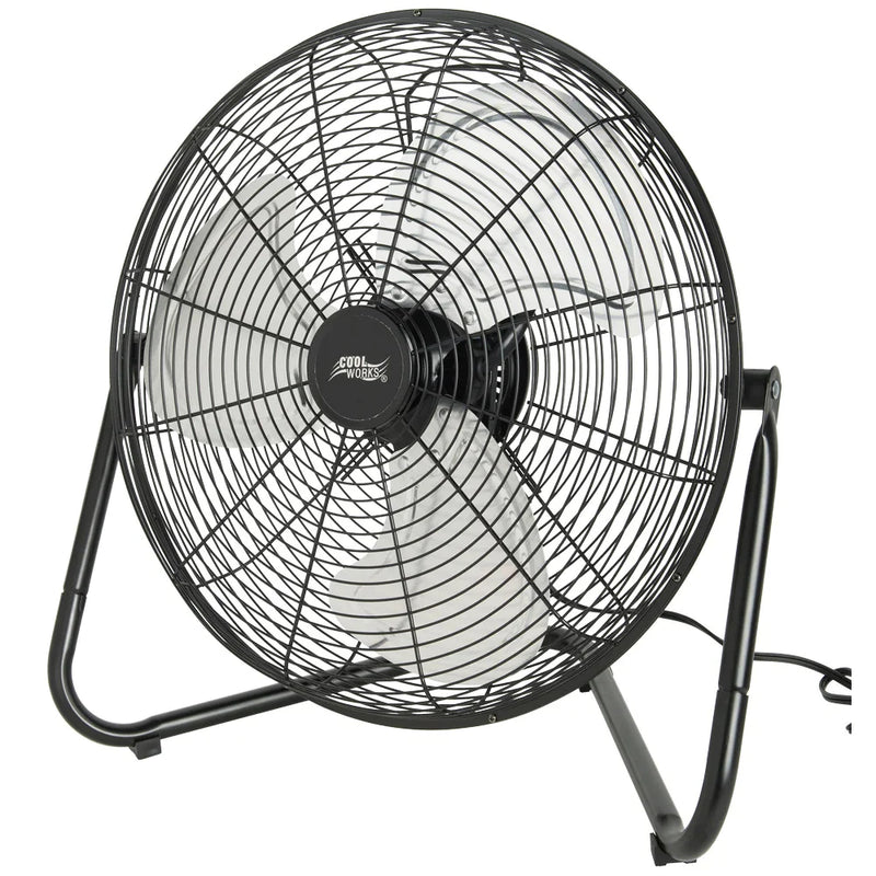 Cool Works 18" 3 Speed Black Metal High Floor Fan - FE45-E2