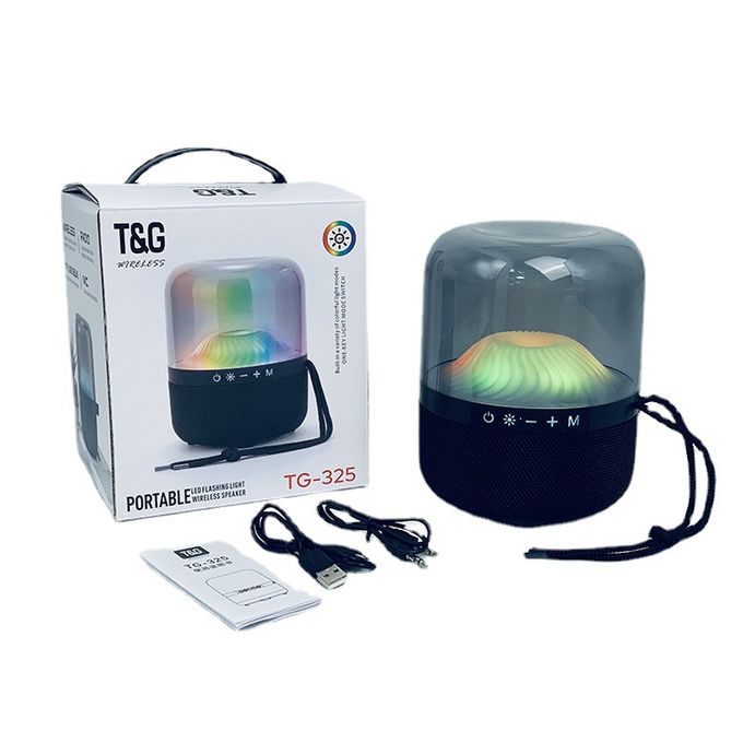 T&G Potable Led Flashing Light Wireless Speaker -TG-325