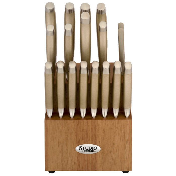 STUDIO CUISINE 18 Piece Stainless Steel Knife Block Set-71821