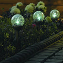 FUSION 26062 Mini Solar Crackle Ball Stakes 3 Pack