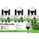FUSION 26062 Mini Solar Crackle Ball Stakes 3 Pack