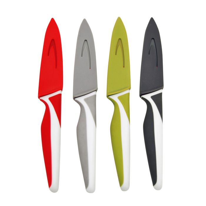 STARFRIT 80906 Gourmet Set of 4 Paring Knives with cover