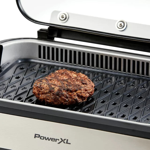 PowerXL Smokeless Grill Plus with Tempered Glass Lid and Turbo Speed Smoke Extractor Technology