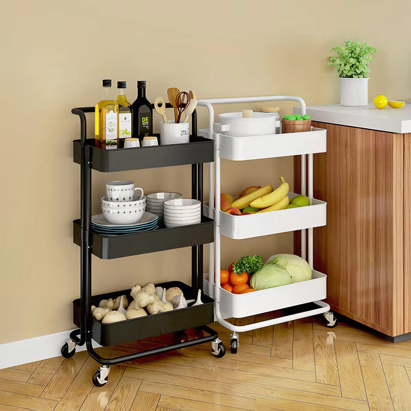 HOME AESTHETICS Metal Cart With Tires,3 Layers-HA-4407