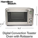 HAMILTON BEACH 31190C Stainless Steel Digital & Convection Toaster Oven