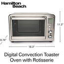 HAMILTON BEACH Sure-Crisp Digital Air Fryer Toaster Oven with Rotisserie - Refurbished with Full Manufacturer Warranty - 31194C