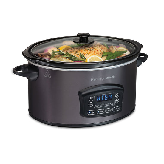 HAMILTON BEACH 33768G 6 Quart Programmable Defrost Slow Cooker