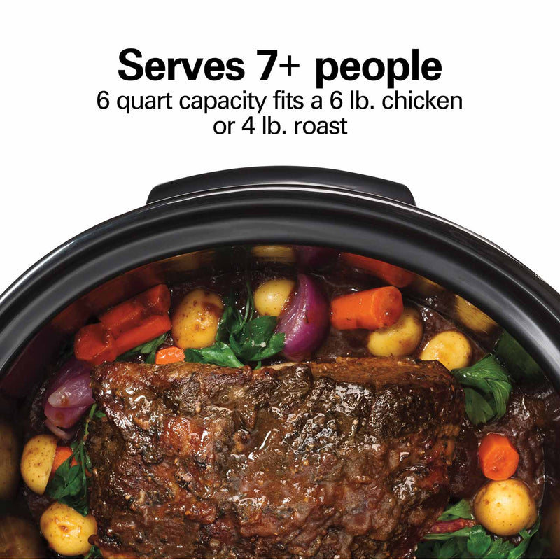 HAMILTON BEACH 33768G 6 Quart Programmable Defrost Slow Cooker