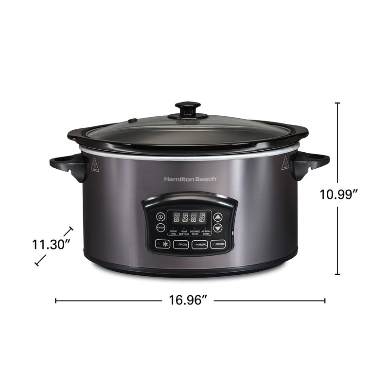 HAMILTON BEACH 33768G 6 Quart Programmable Defrost Slow Cooker