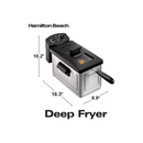 HAMILTON BEACH 35033C 12 Cup Oil Capacity Deep Fryer