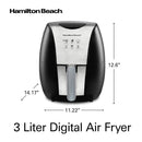 HAMILTON BEACH 35065C 3 Liter Digital Air Fryer