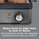 HAMILTON BEACH PROFESSIONAL 38560 Iron Indoor Electric Grill & Griddle - Factory serviced with Home Essentials warranty